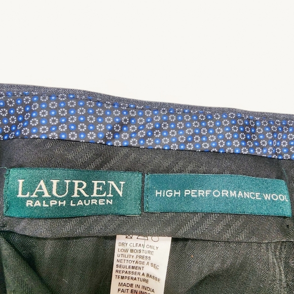 Lauren Ralph Lauren Wool Blend Slacks - Size 34x32 - Gray - Picture 4 of 7